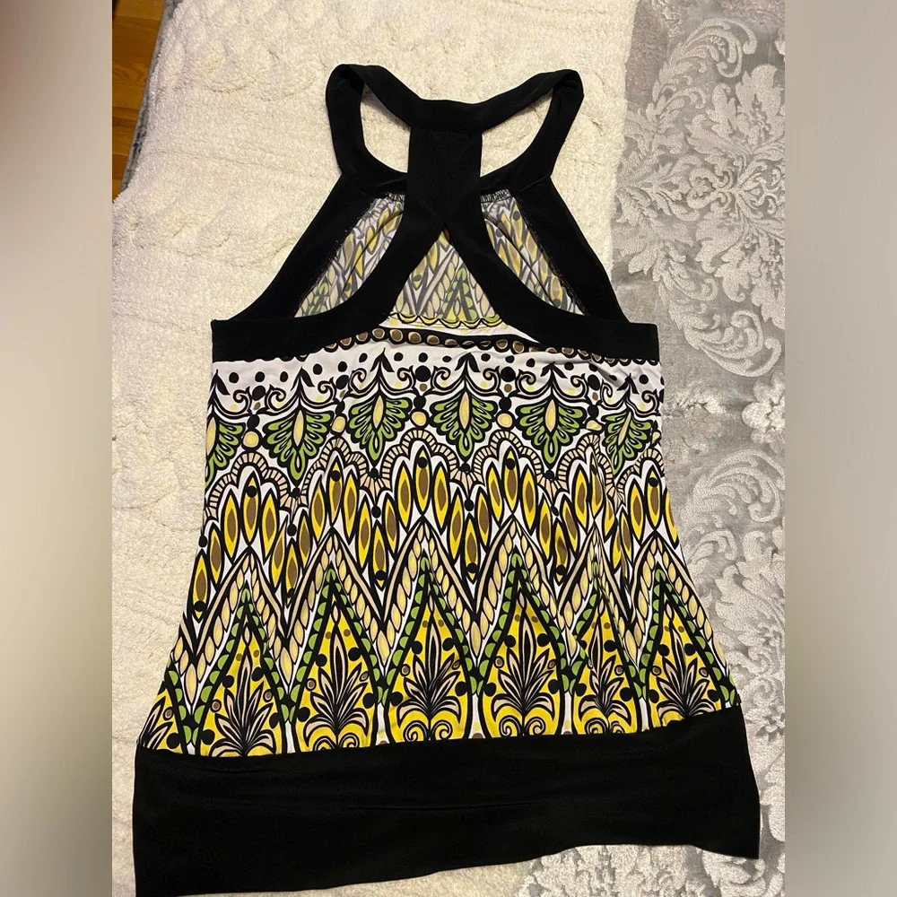 Colorful Patterned Racerback Tunic | L - Picture 4 of 5